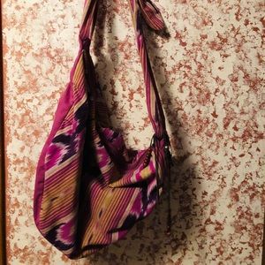 Purse/Hand bag Cross body, pinks & purples